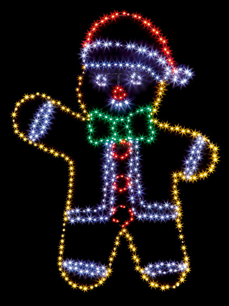 1.2M x 90cm Twinkle Flexi Bright Gingerbread Man with 460 LEDs