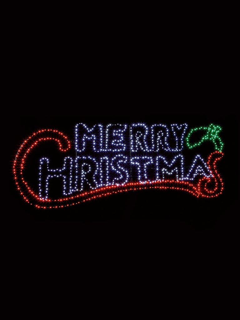 2M x 78cm Twinkle Flexi Bright MERRY CHRISTMAS - with 938 LEDs