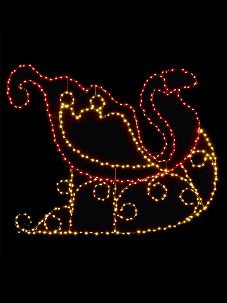 99cm Twinkling Flexi Bright Sleigh with 420 LEDs - Red & Warm White