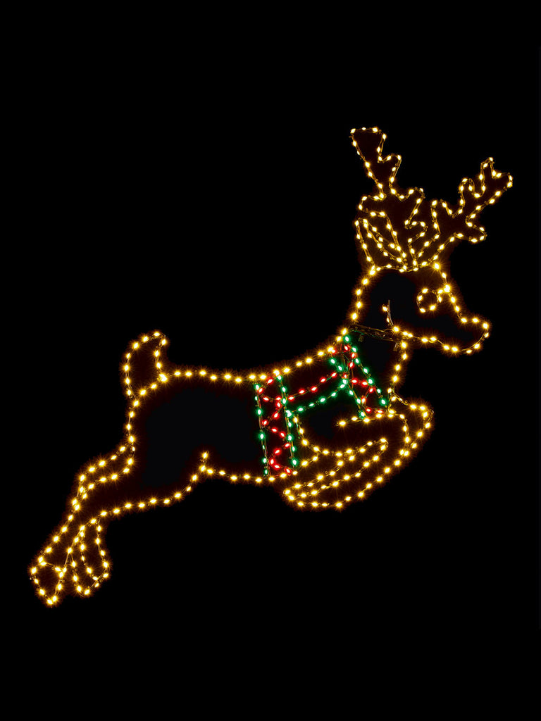 1.1m Twinkling Flexi Bright Prancing Reindeer with 350 LEDs