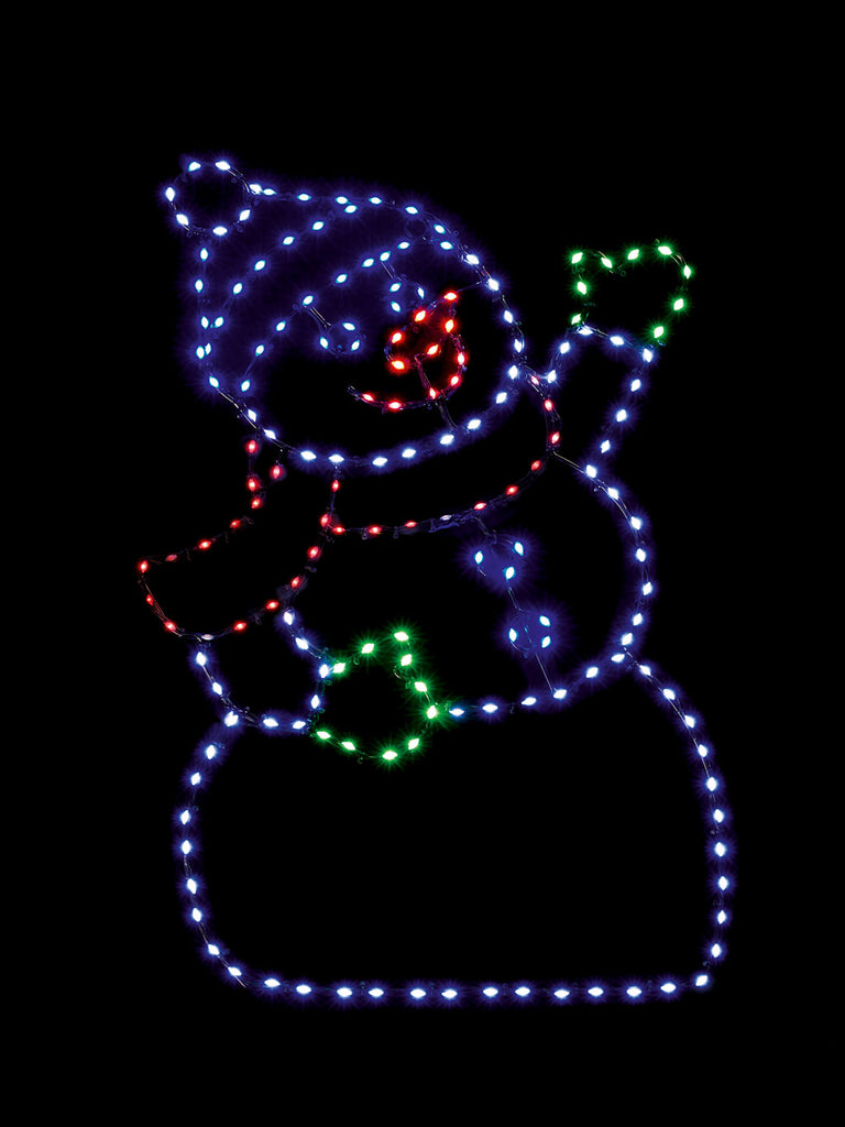 60cm Twinkling Flexi Bright Snowman with 187 LEDs