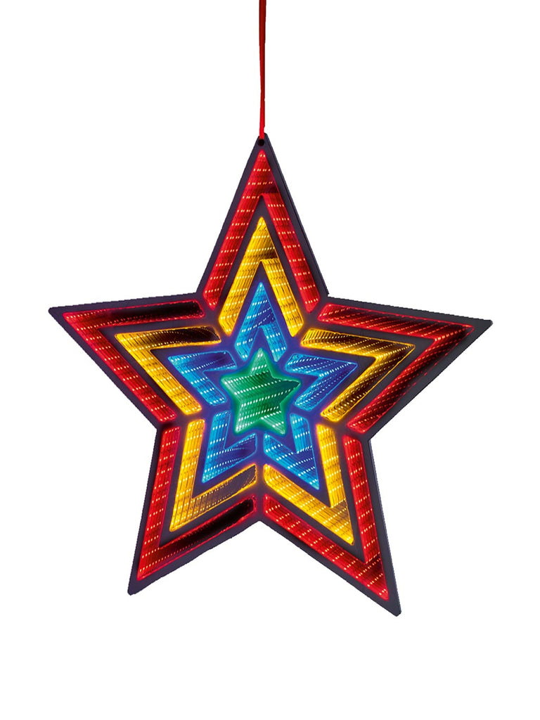56cm Infinity Star with Flashing Effects - Multicolour
