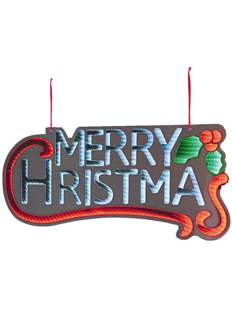 60cm Hanging Infinity Mirror - Merry Christmas