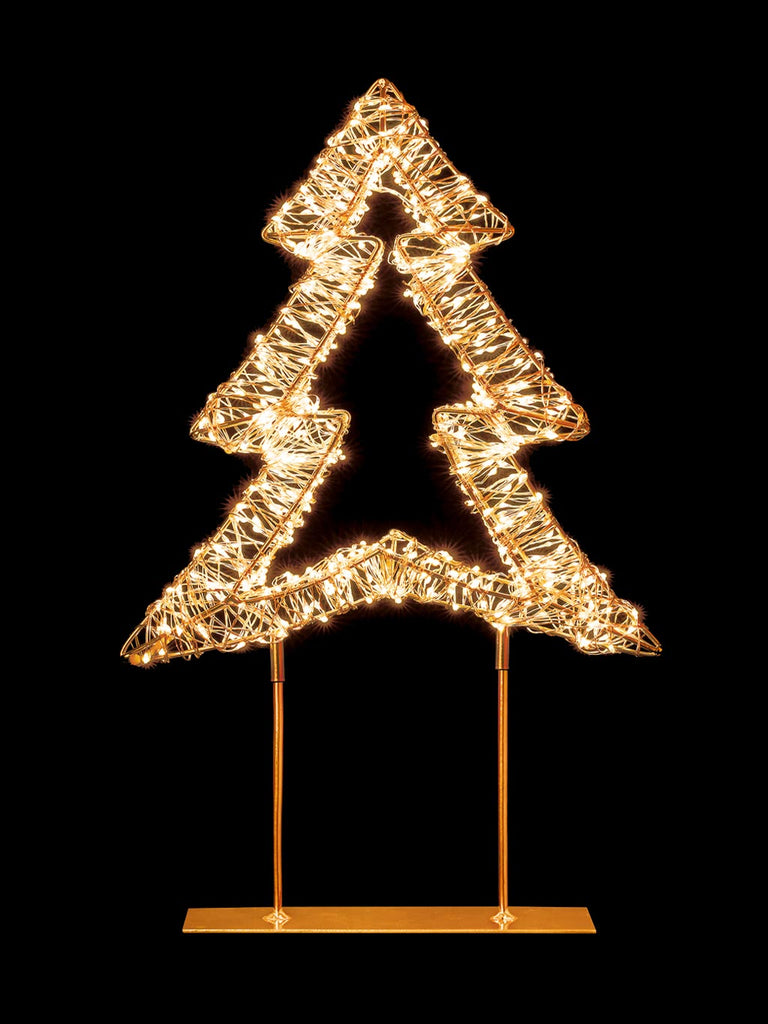 45cm Rose Gold Tree with 720 Twinkling LEDs - Warm White