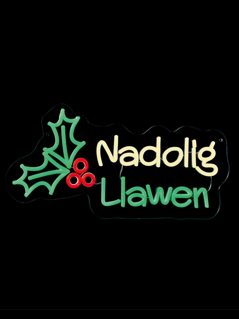 50cm Nadolig Llawen Neon Hanging Sign