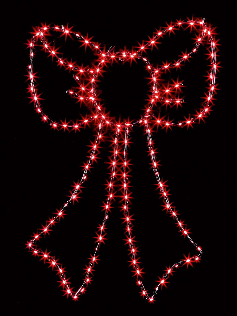 63cm Twinkling Flexi Bright Bow with 160 Red LEDs