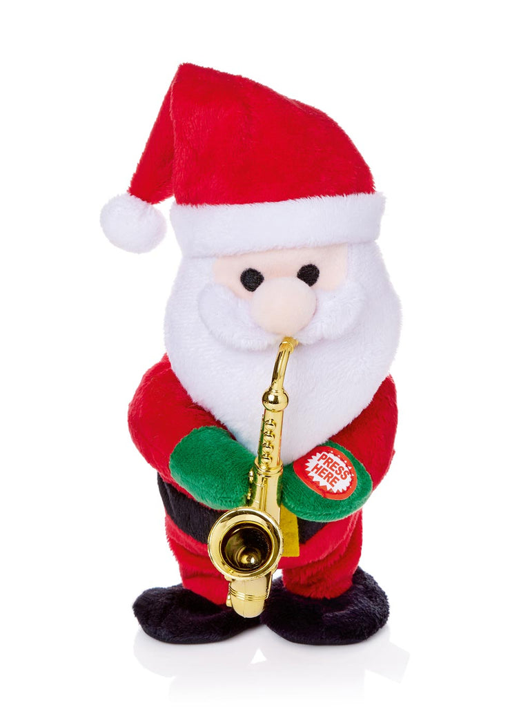 20cm B/O Dancing Musical Santa with Sax