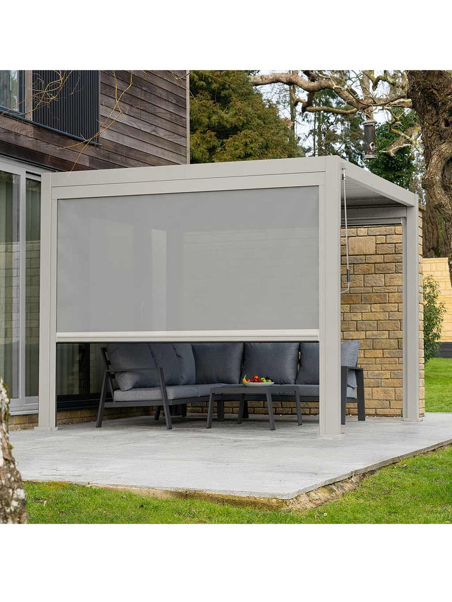 Pull Down Privacy Screen for 3m Titan Pergola - Pebble – Seasons ...