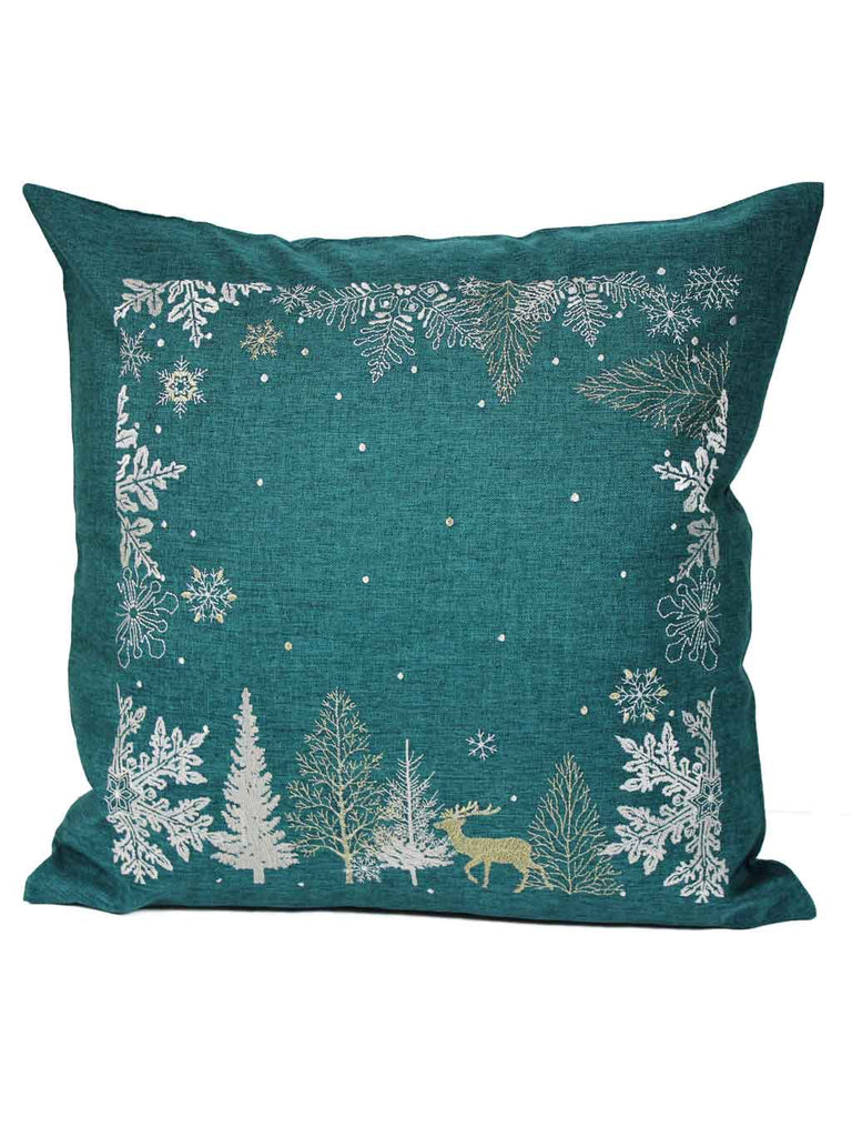 Neve Complete Cushion - Green/Silver