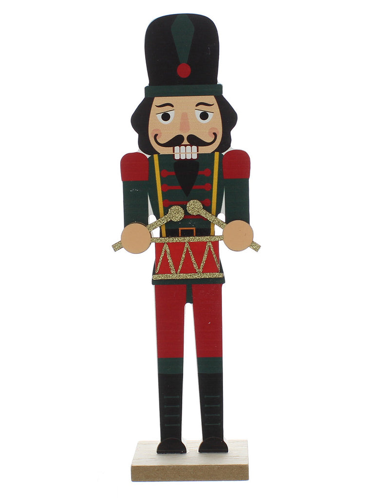 25cm Wooden Traditional Nutcracker Holding a Drum