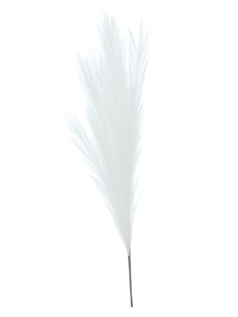 81cm White Faux Grass Stem