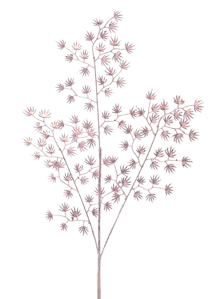 87cm Shiny Blush Pink Mini Leaf Stem