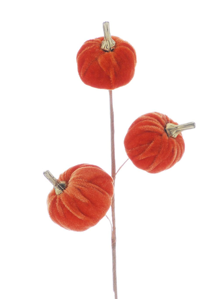 31cm Orange Pumpkins on Stem