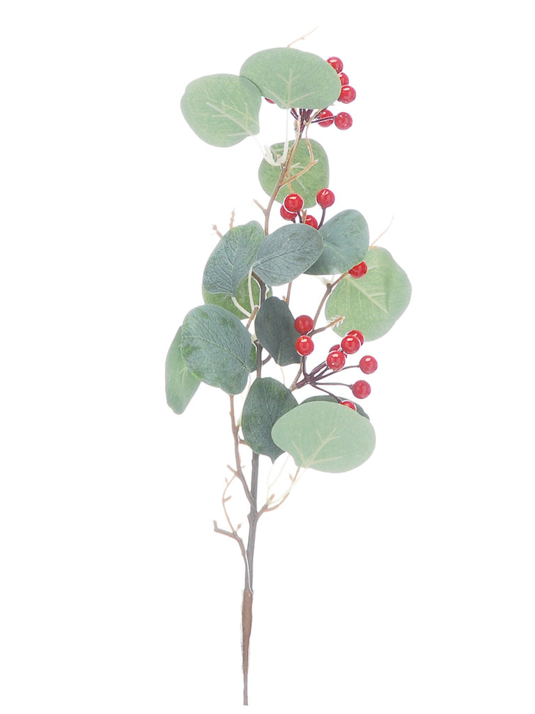 57cm Eucalyptus Red Berry Pick