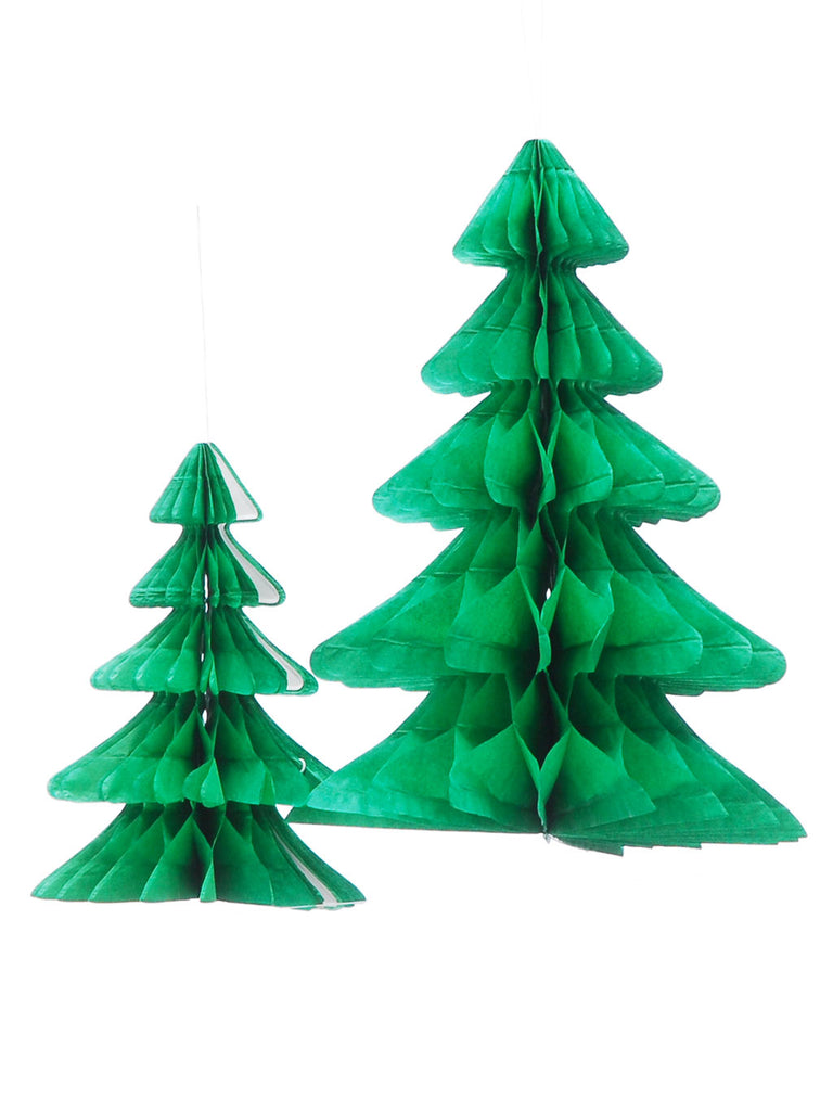 Set Of 2 Sizes Green Paper Tree