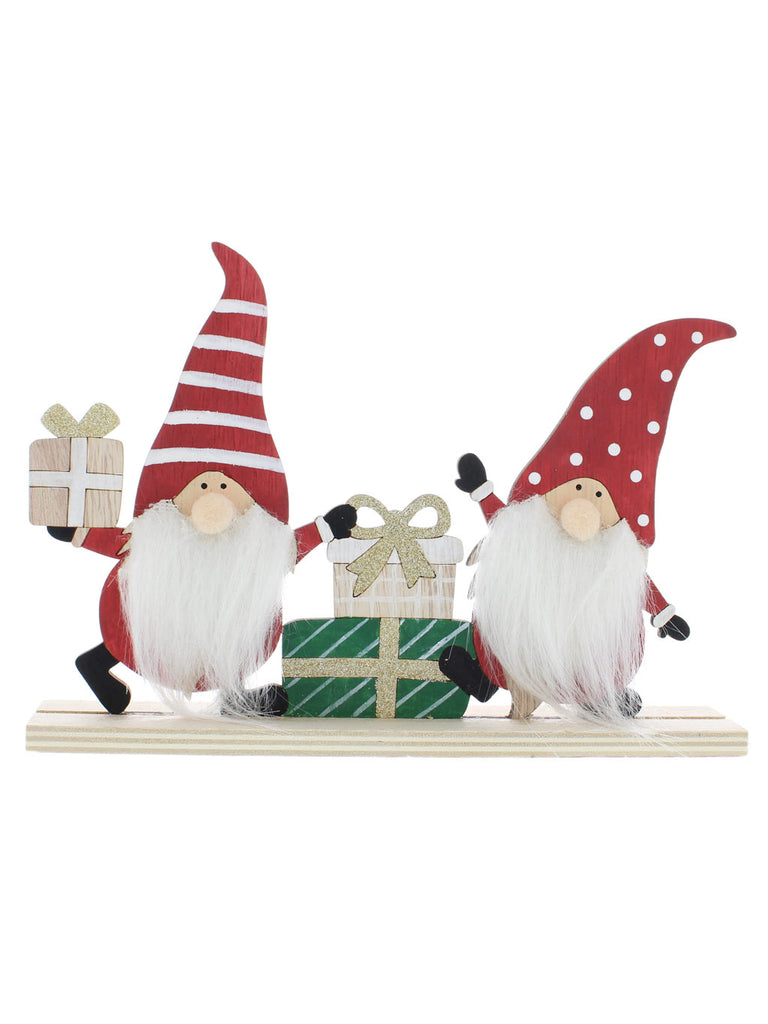 22cm Wooden Gonks with Presents