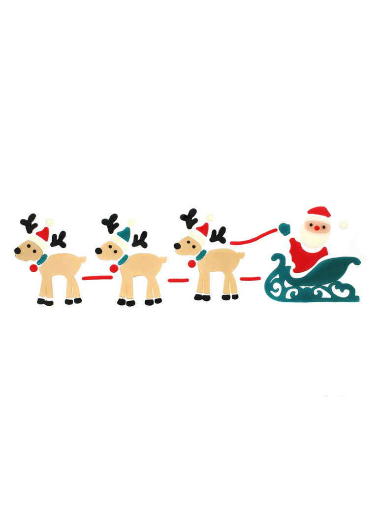 50cm Santa Sleigh and Reindeer Window Sticker