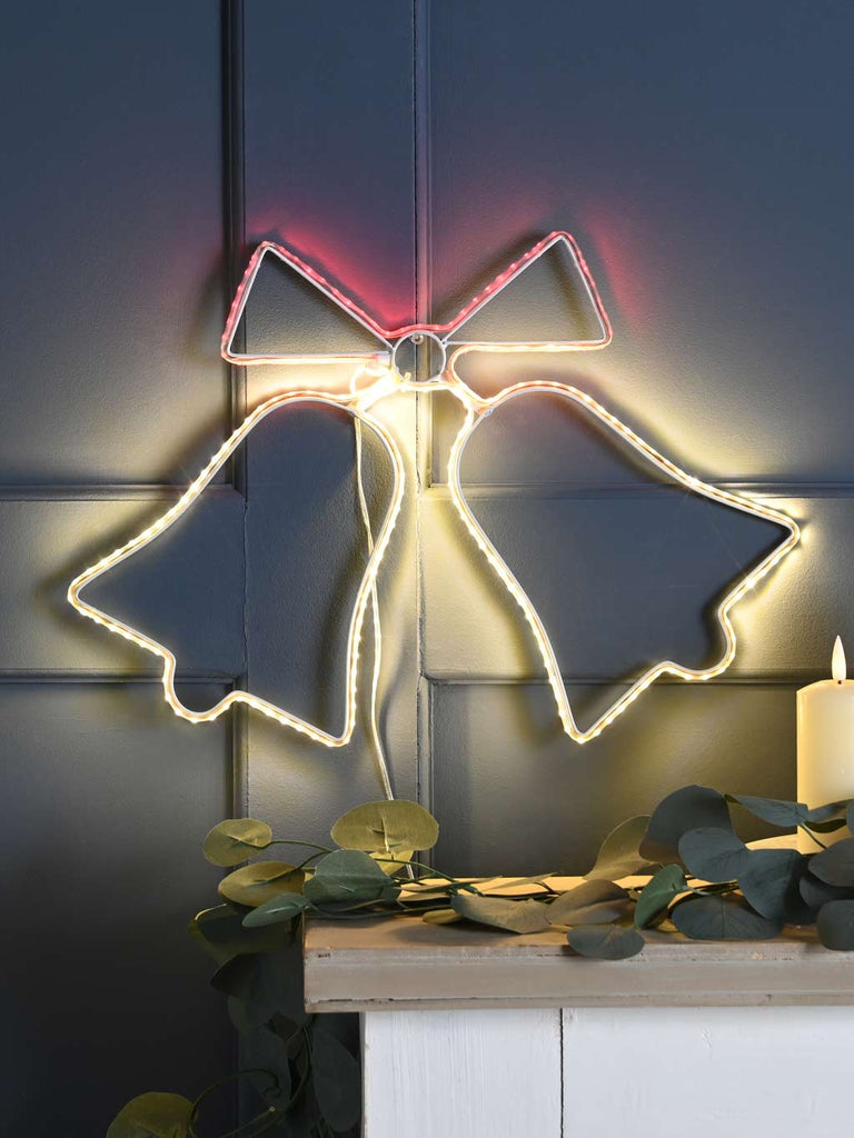 43cm x 32cm Hanging Double Bell Silhouette