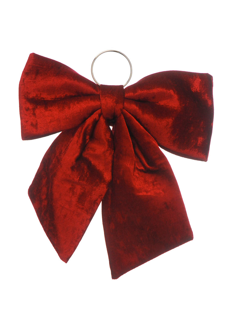 34cm Burgundy Velvet Bow