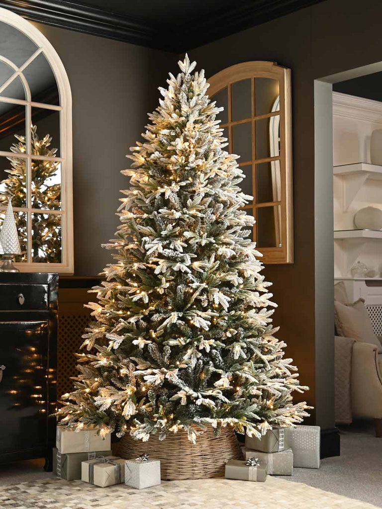 2.1M (7ft) Prelit Deluxe Grays Peak Flocked Pine Tree