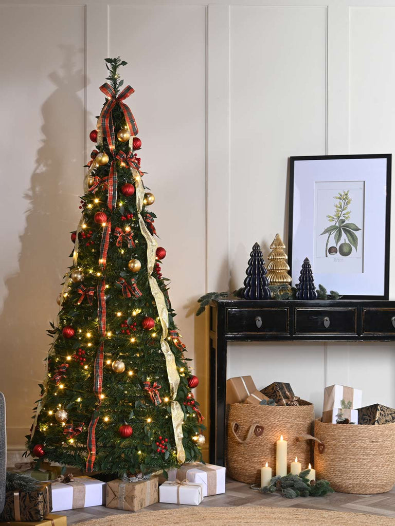 1.8M (6ft) Prelit Green / Red / Gold Pop Up Tree