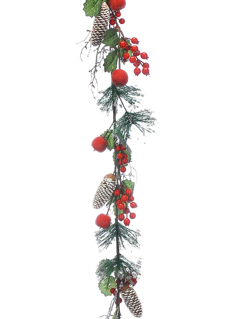 150cm (5ft) Christmas Apple Berry Garland