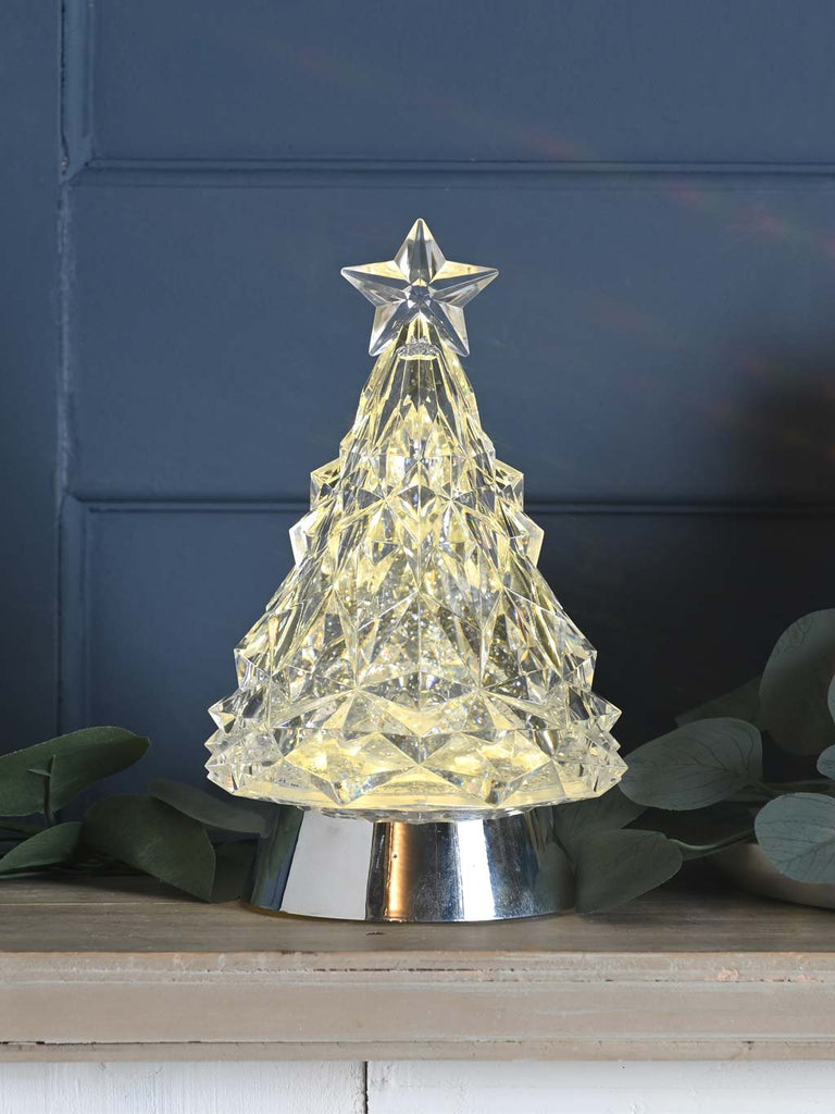25cm B/O LED Water Spinner Tree Warm White