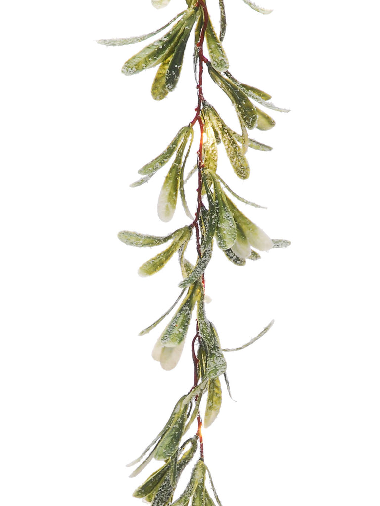 180cm (6ft) B/O Lit Snowy Mistletoe Garland