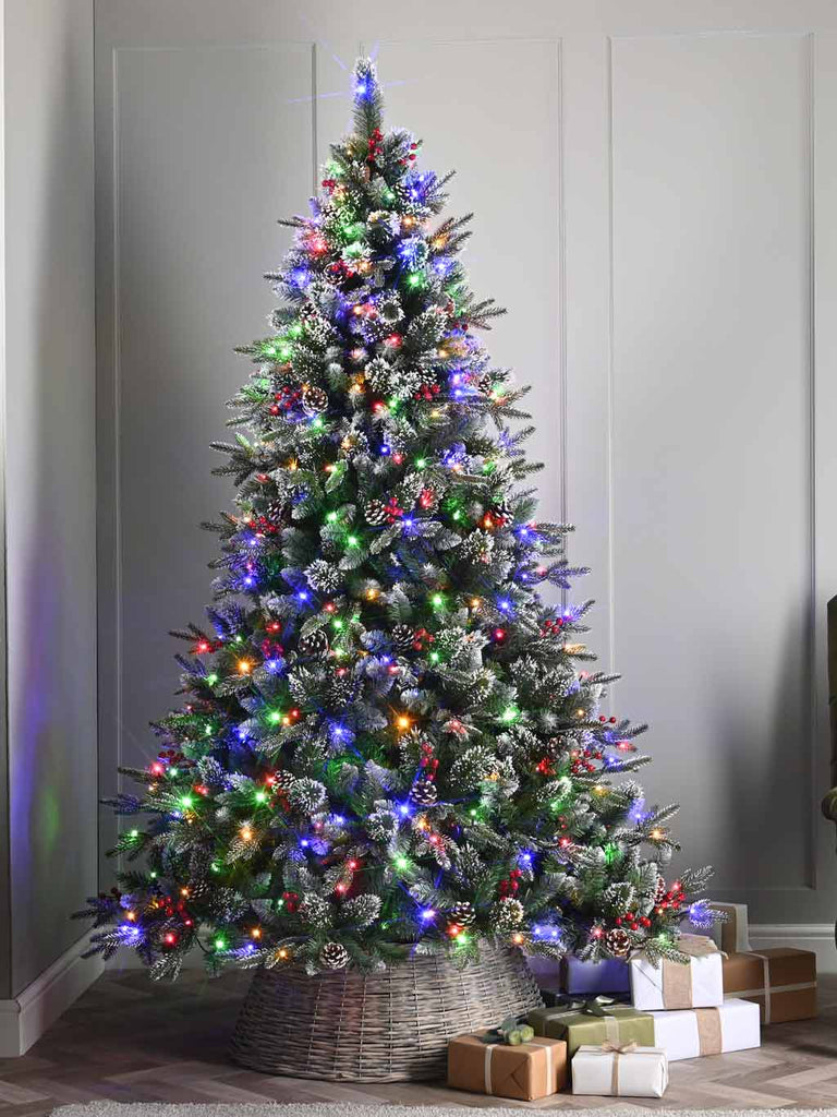 2.1m (7ft) Prelit Juniper Frost Fir Tree