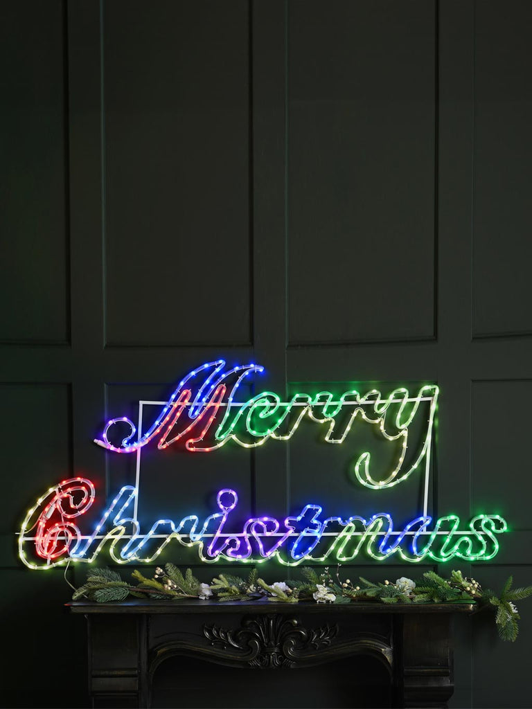160cm Lit Merry Christmas Neon Flex Sign