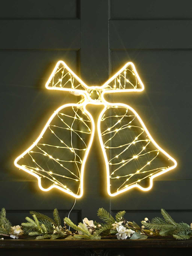 60cm Lit Warm White Neon Flex Double Bell