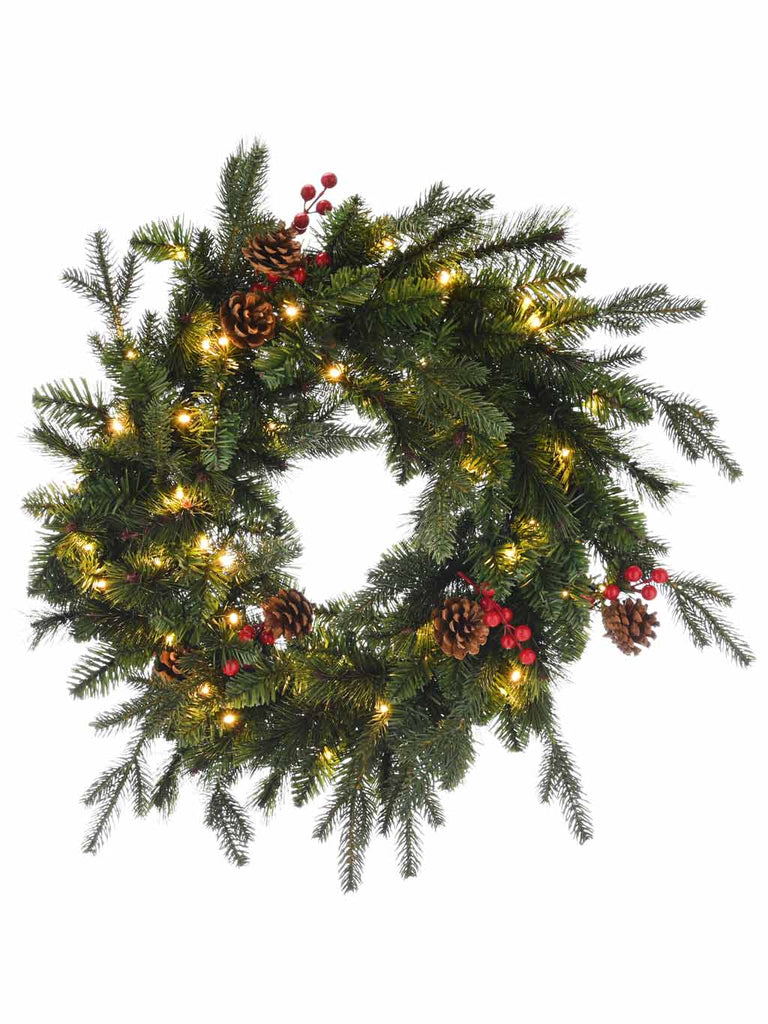 60cm B/O Prelit Ben Nevis Wreath
