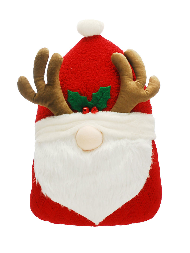 49cm Red/White Plush Gnome Shaped Cushion