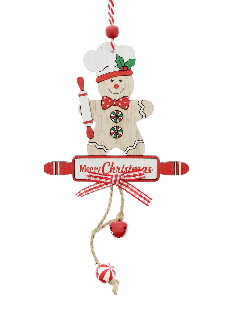 30cm Hanging Gingerbread Man on Rolling Pin