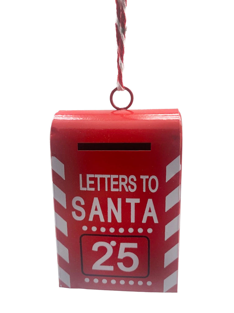 8cm Hanging Red/White Metal Mailbox