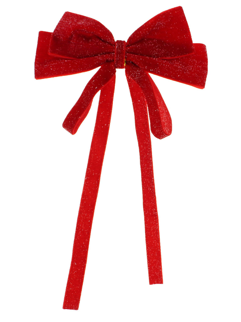 28cm Red Velvet Glitter Ribbon