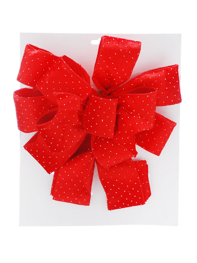 78cm Red with Gem Tree Topper Bow