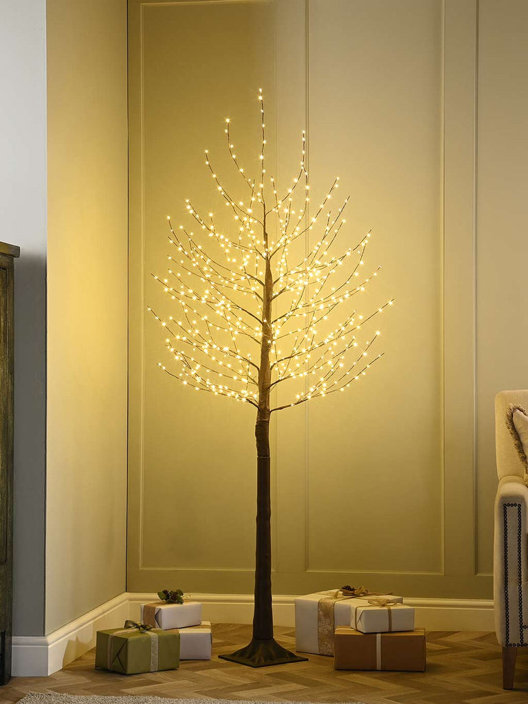 180cm Brown Twig Tree - Warm White
