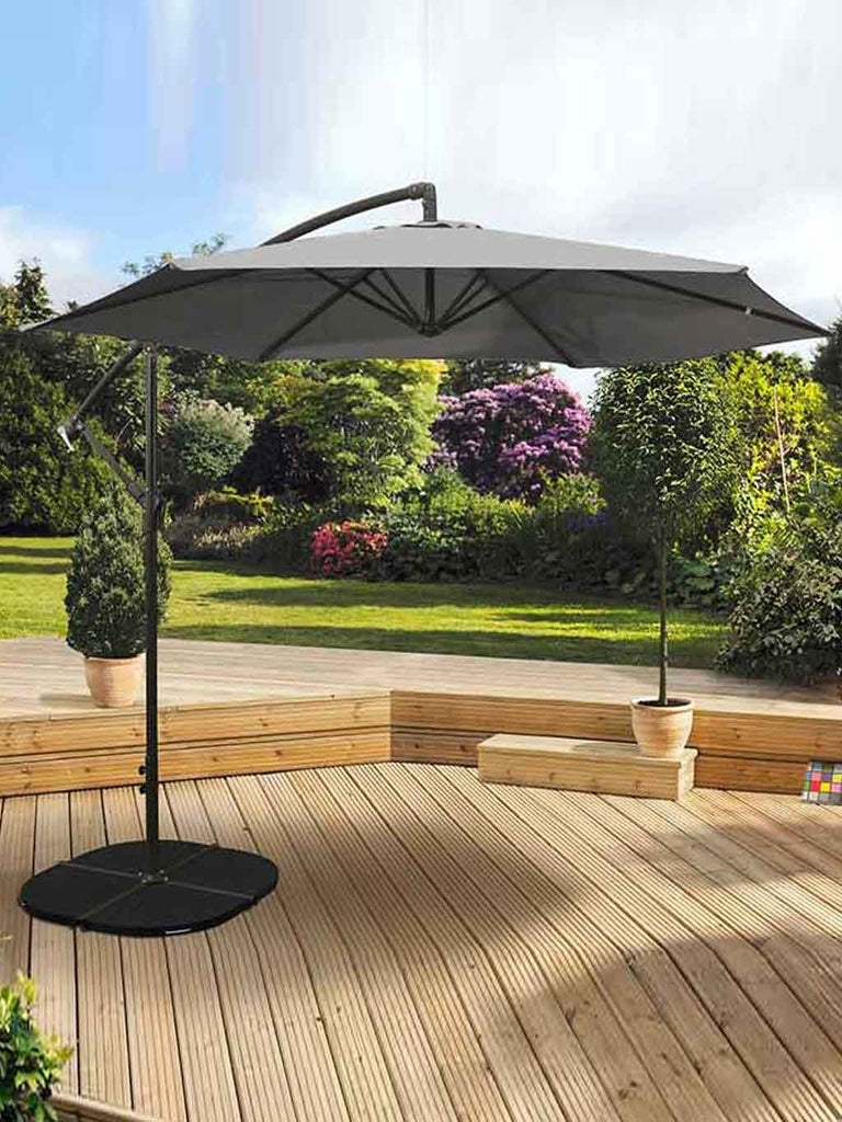 Pagoda 3m Cantilever Parasol - Grey