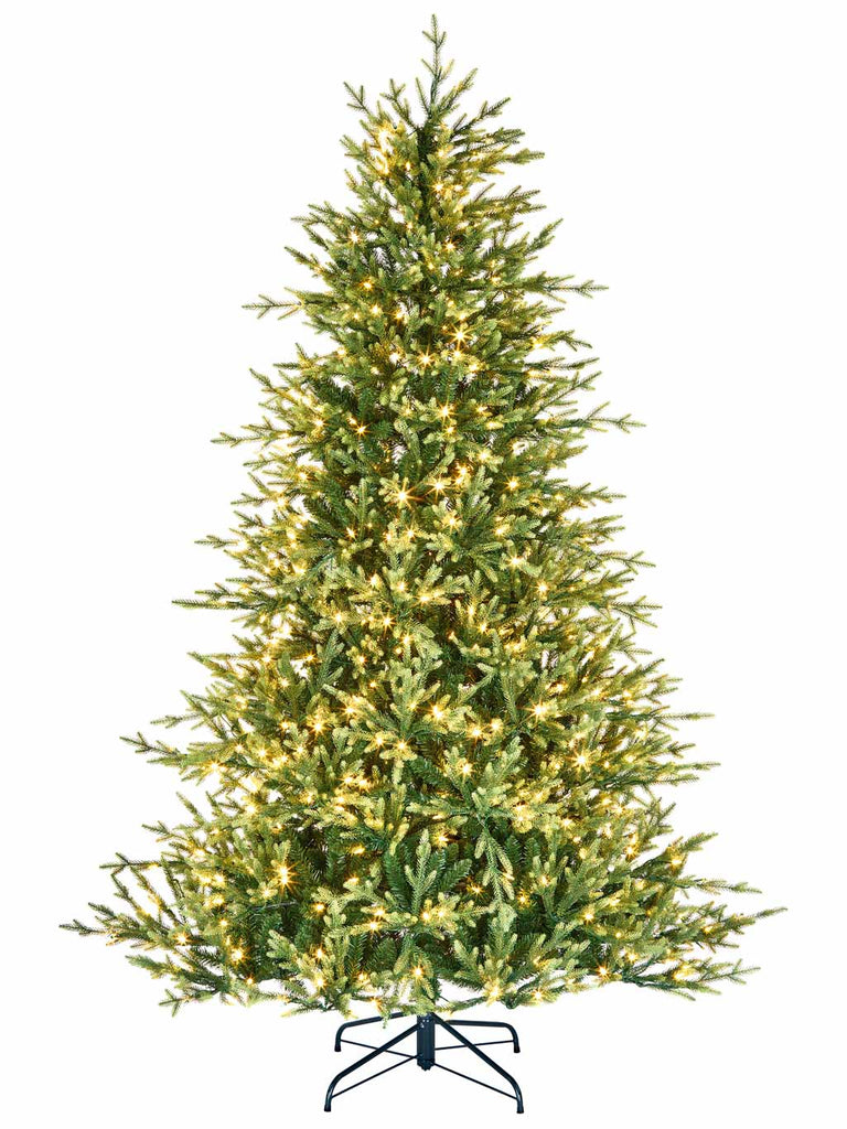 2.25M (7.5ft) Pre Lit Greensburg Fir with Feel Real Tips & 750 Dual Colour LEDs