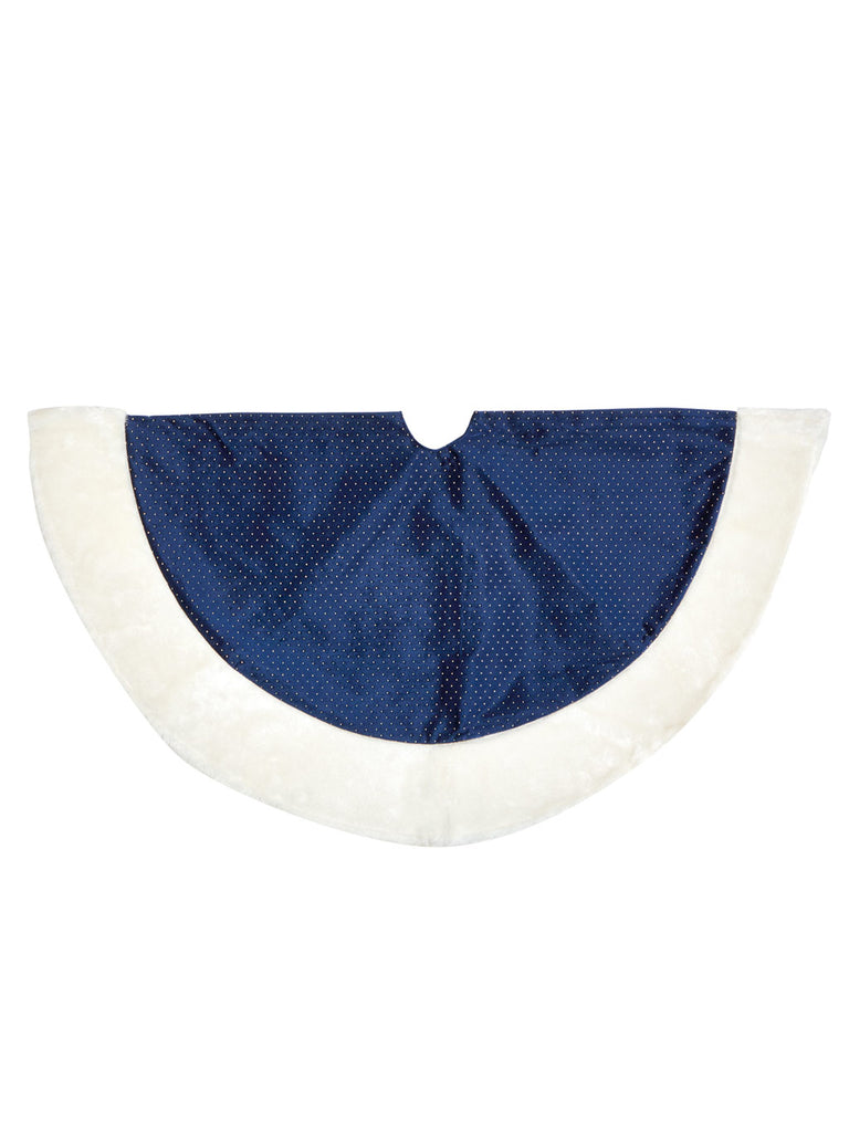 90cm Midnight Blue with Gold Sports Tree Skirt