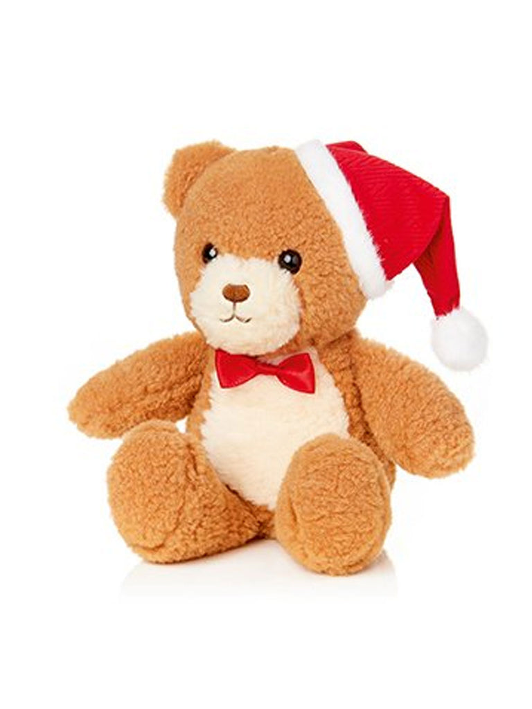 20cm Plush Teddy Bear with Santa Hat