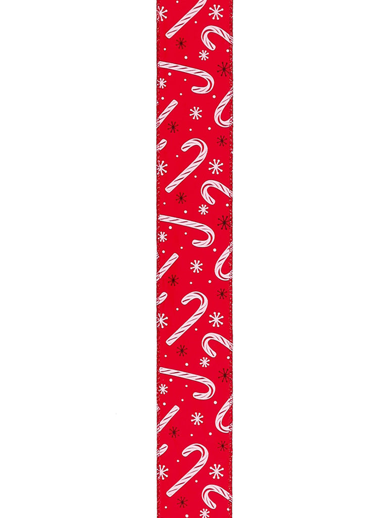6cm x 5M Red Candy Cane Ribbon