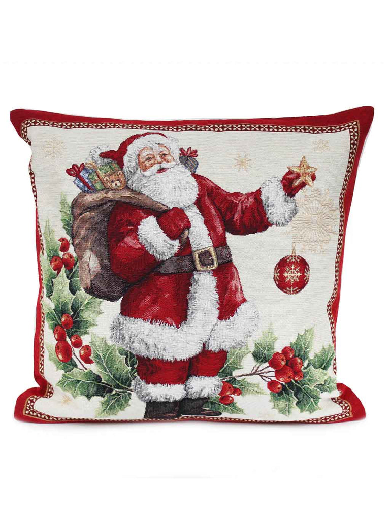 Santa's Star Tapestry Cushion