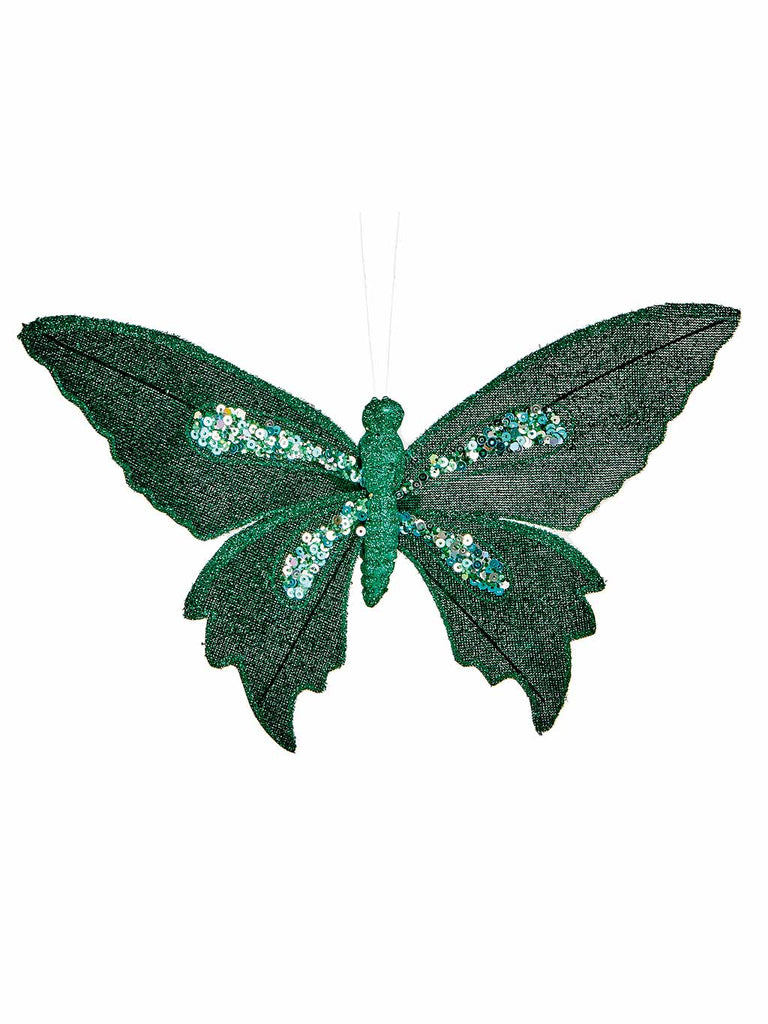 24cm Dark Green Butterfly on Clip
