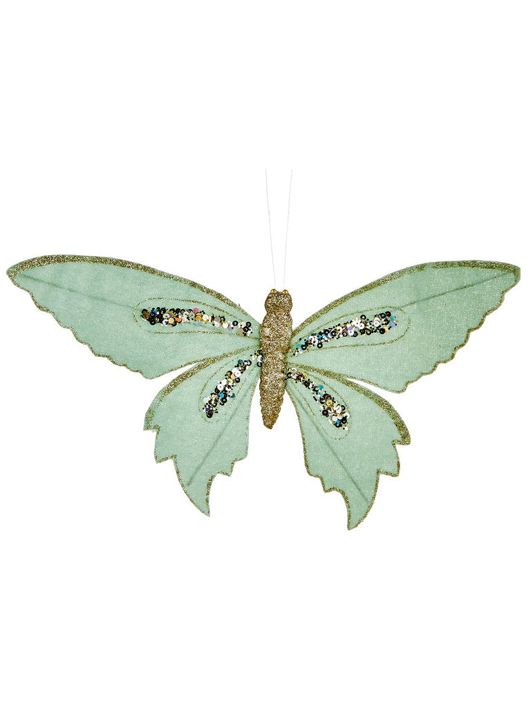 20cm Butterfly on Clip - Green