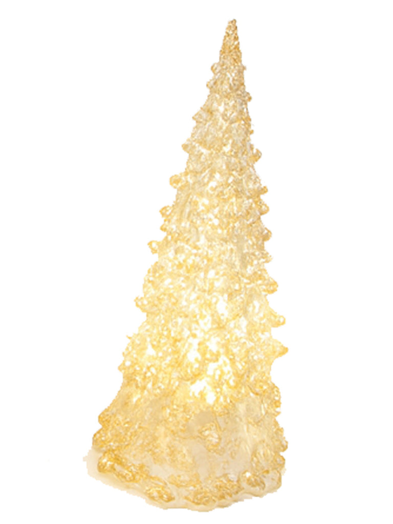 Tree Clear Gold with Warm White LEDs