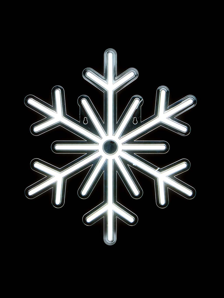 38cm Neon Hanging Sign - Snowflake