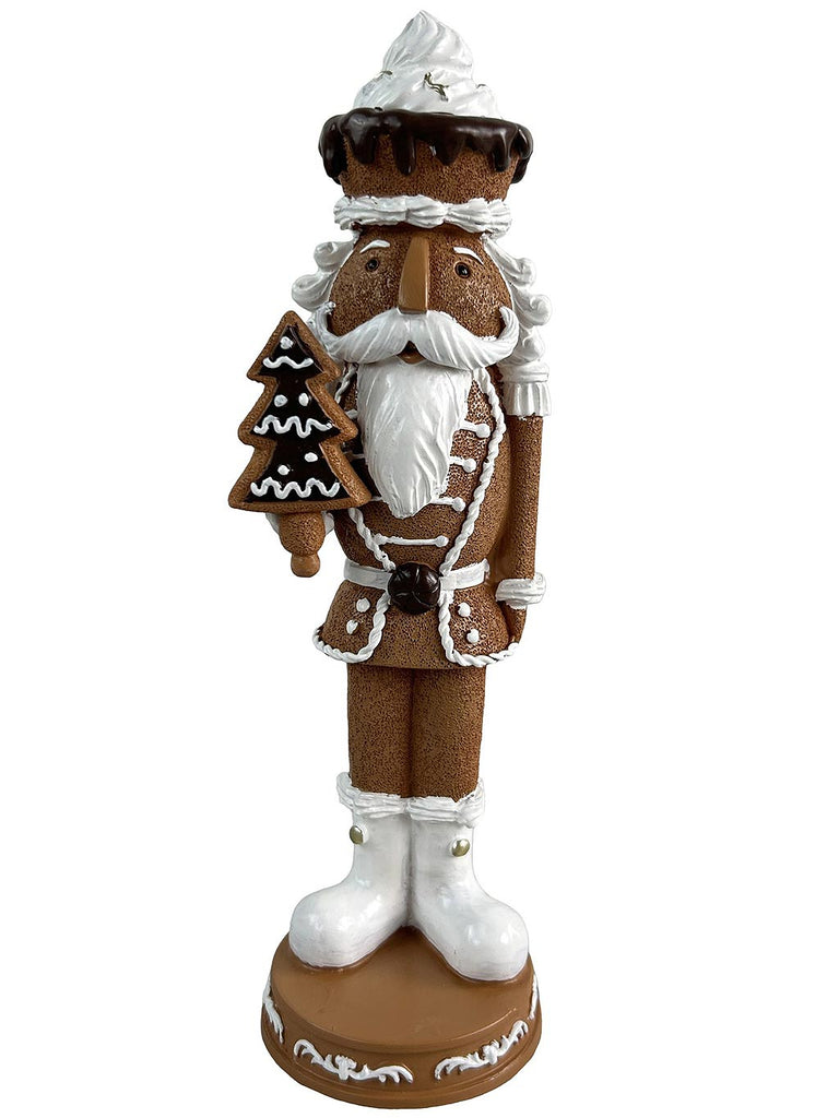 22.5cm Polyresin Nutcracker with Tree
