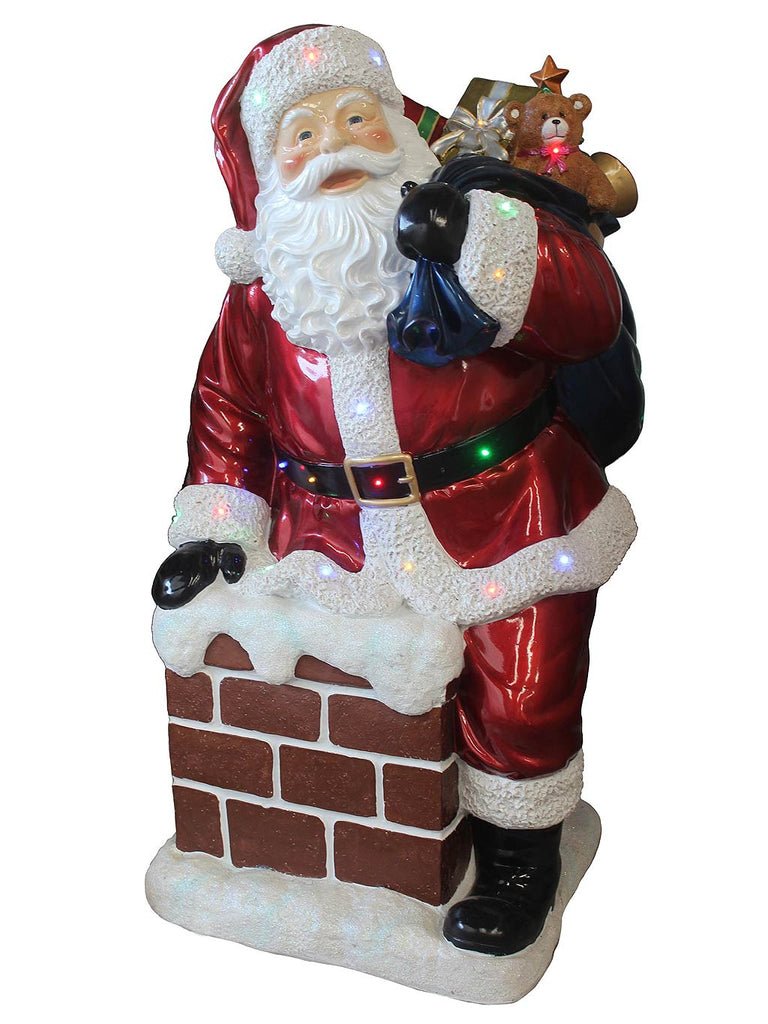 118cm LED Santa in Chimney